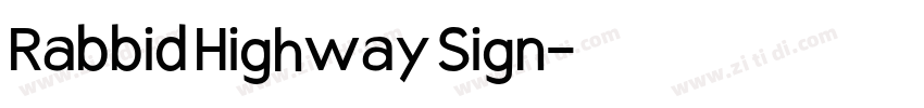 Rabbid Highway Sign字体转换